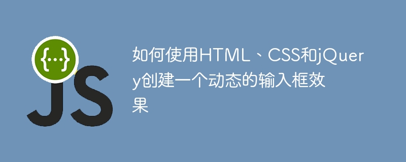 如何使用HTML、CSS和jQuery创建一个动态的输入框效果