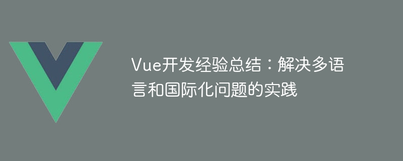 Vue开发经验总结：解决多语言和国际化问题的实践