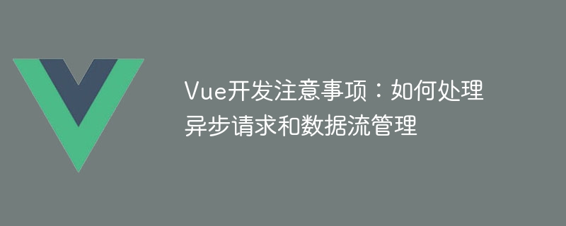 Vue开发注意事项：如何处理异步请求和数据流管理